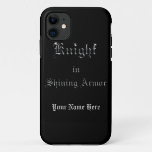 Funda Para iPhone 11 Caballero en texto brillante de la mirada de la