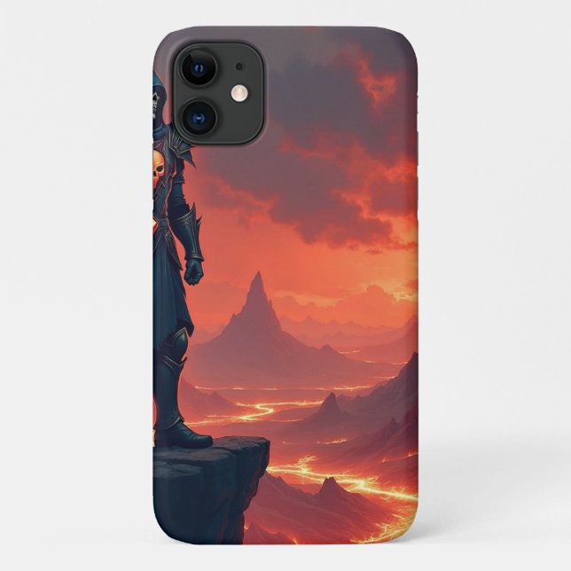 Funda De Case-Mate Para iPhone Caballero Oscuro de la Llama (Reverso)