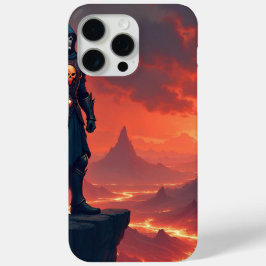 Funda Para iPhone 15 Pro Max Caballero Oscuro de la Llama