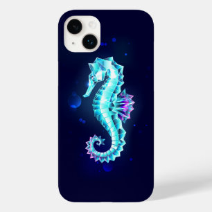 Funda Para iPhone 14 Plus De Case-Mate caballito de mar de hielo de cristal sobre fondo a