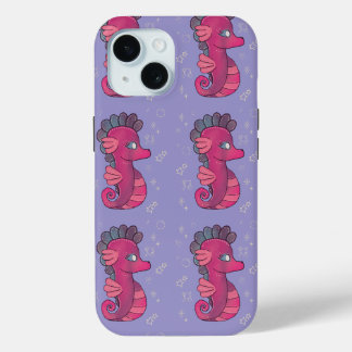 Funda Para iPhone 15 Caballito de mar punky | Caballito de mar rosa lin