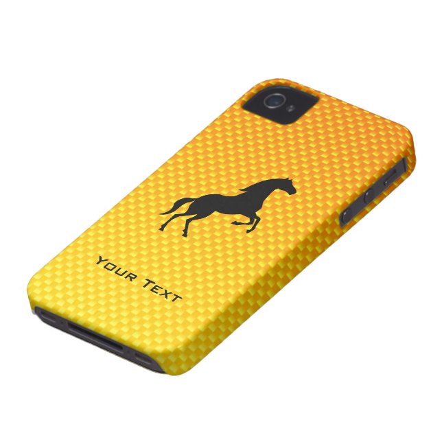 Funda De Case-Mate Para iPhone Caballo amarillo-naranja (Abajo)