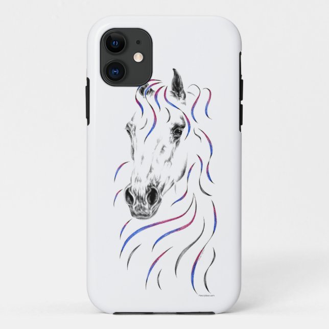 Funda De Case-Mate Para iPhone Caballo árabe elegante (Reverso)