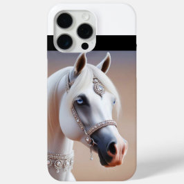 Funda Para iPhone 15 Pro Max Caballo Arábigo Blanco