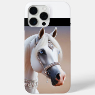 Funda Para iPhone 15 Pro Max Caballo Arábigo Blanco