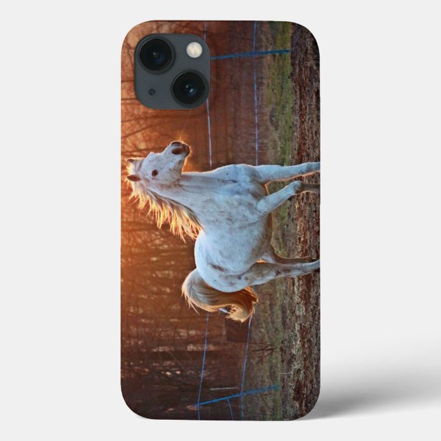 Funda De Case-Mate Para iPhone Caballo Arábigo Gris (Reverso)