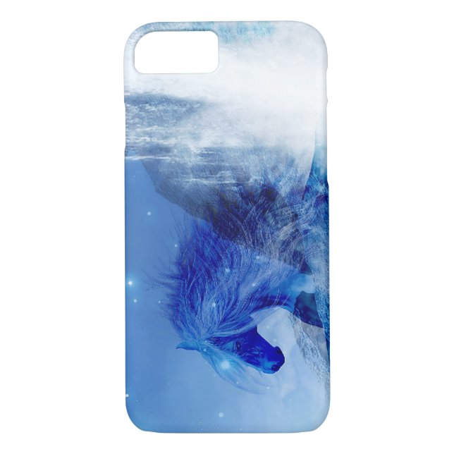 Funda De Case-Mate Para iPhone caballo azul (Reverso)