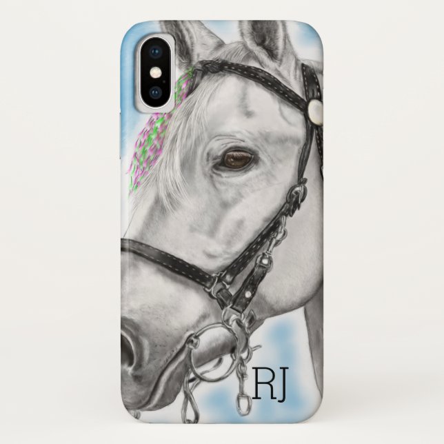 Funda De Case-Mate Para iPhone Caballo blanco (Reverso)