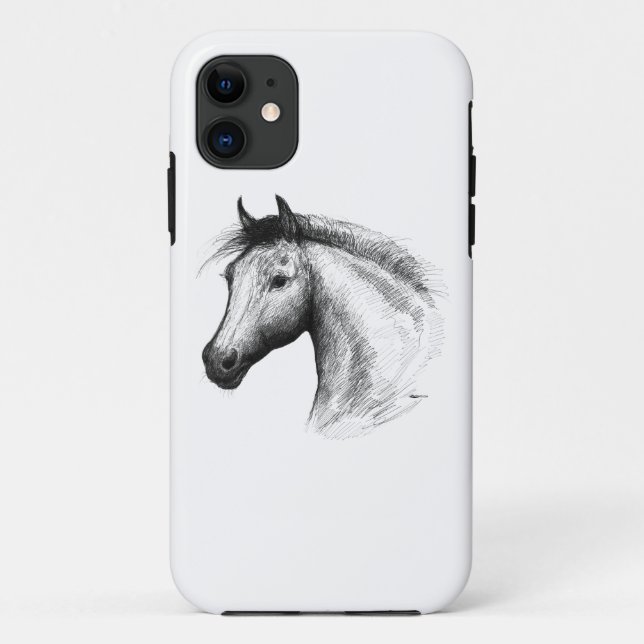 Funda De Case-Mate Para iPhone Caballo: blanco (Reverso)