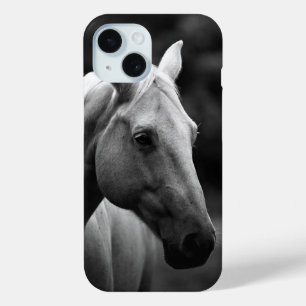 Funda Para iPhone 15 Caballo blanco negro