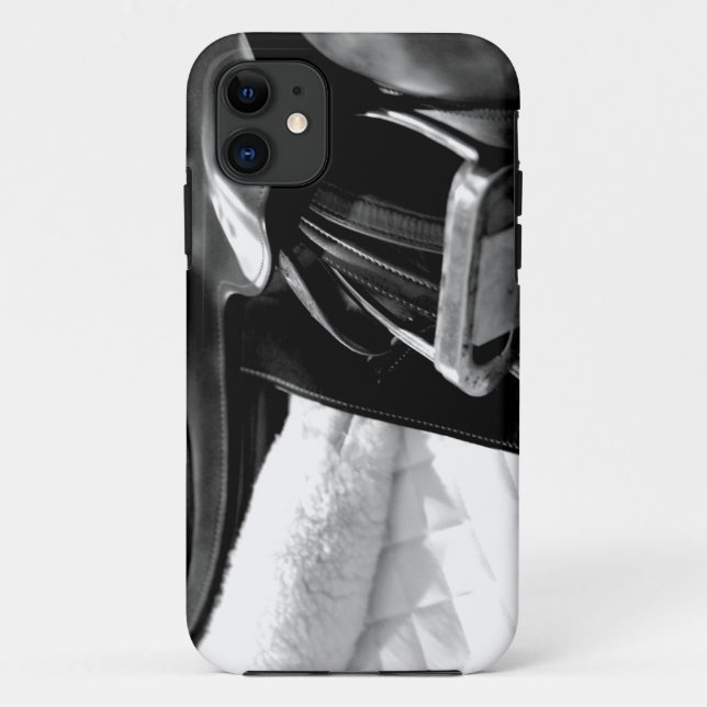 Funda De Case-Mate Para iPhone Caballo blanco y negro (Reverso)