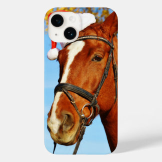 Funda Para iPhone 14 De Case-Mate Caballo con sombrero de Santa divertido Navidad