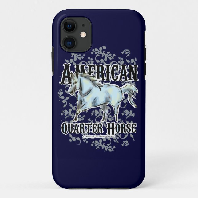 Funda De Case-Mate Para iPhone Caballo cuarto americano (Reverso)
