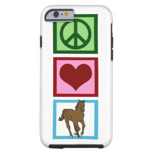 Funda Resistente Para iPhone 6 Caballo de amor de paz