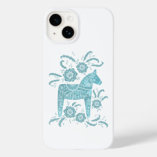 Funda Para iPhone 14 De Case-Mate Caballo de dala sueco verde Verde azulado
