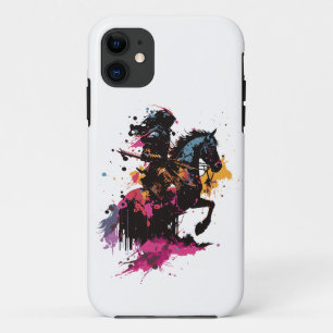 Funda Para iPhone 11 Caballo de guerrero en acuarela