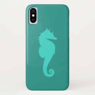 Funda Para iPhone X Caballo de mar turquesa