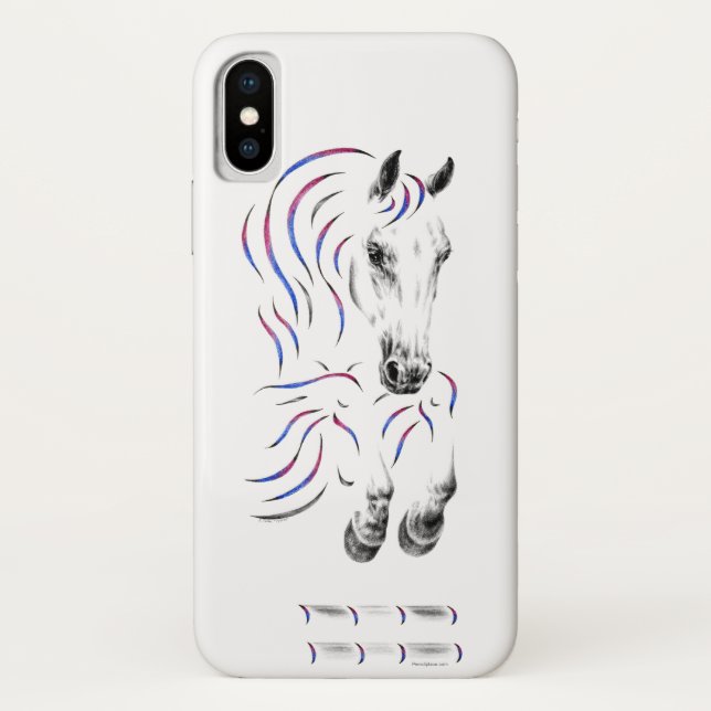 Funda De Case-Mate Para iPhone Caballo de Salto Elegante (Reverso)
