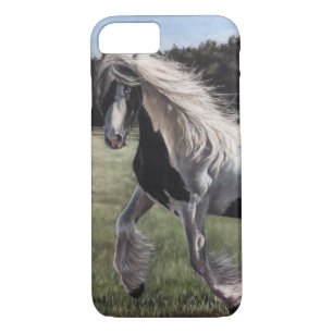 Funda Para iPhone 8/7 Caballo de vancha gitano corriendo en el campo