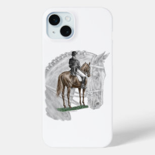 Funda Para iPhone 15 Mini Caballo del Dressage del saludo del X-Alto