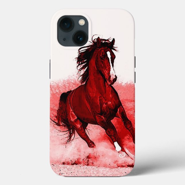 Funda De Case-Mate Para iPhone Caballo en marcha (Reverso )