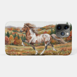 Funda Para iPhone 11 Pro Caballo islandés Freya en bosque otoñal