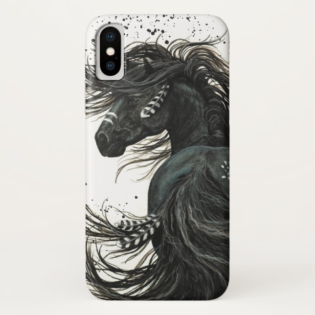 Funda De Case-Mate Para iPhone Caballo majestuoso del alcohol por Bihrle (Reverso)