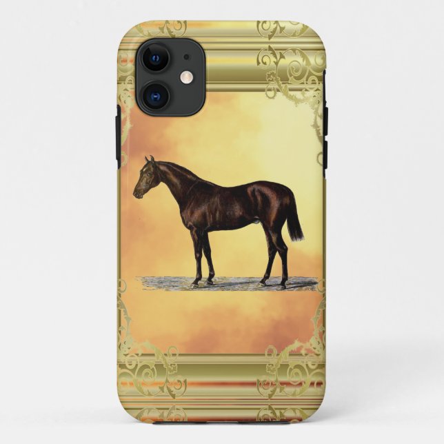 Funda De Case-Mate Para iPhone Caballo marrón (Reverso)