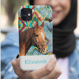 Funda Para iPhone 11 Pro Caballo Montando Animal Nombre Ecuestre Occidental
