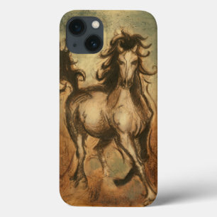 Funda Para iPhone 13 Caballo salvaje y colores cálidos