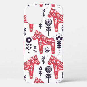 Funda Para iPhone 12 Caballo sudoroso folclórico sin costuras.
