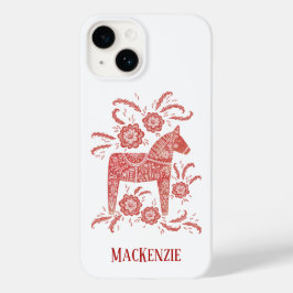 Funda Para iPhone 14 De Case-Mate Caballo sueco rojo y blanco personalizado