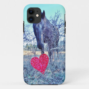 Funda Para iPhone 11 Caballo y corazón