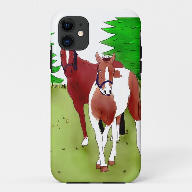 Funda De Case-Mate Para iPhone Caballos (Reverso)