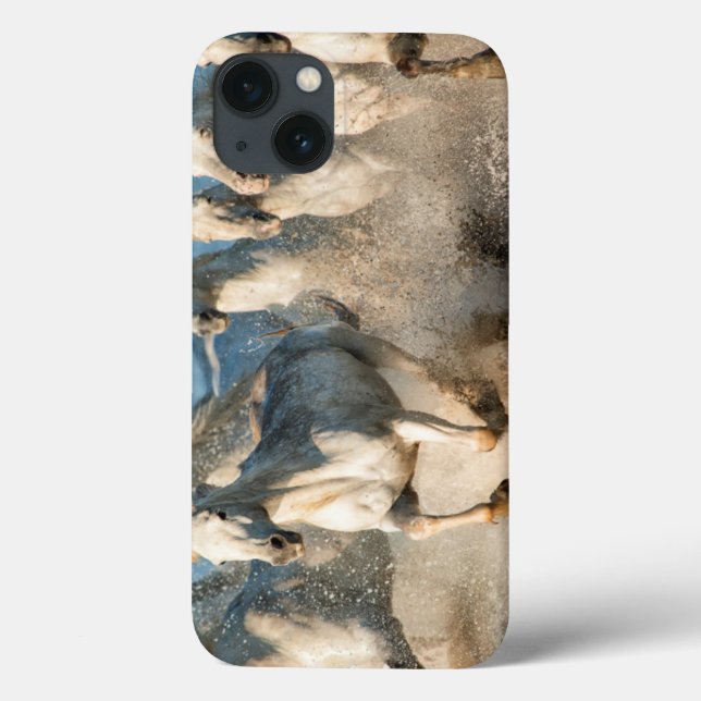 Funda De Case-Mate Para iPhone Caballos blancos de Camargue, Francia (Reverso)