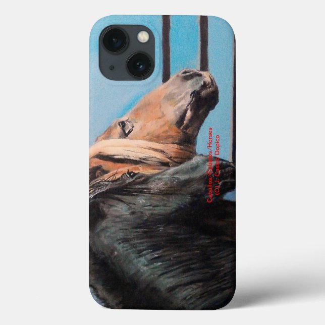 Funda De Case-Mate Para iPhone Caballos/Cabalos/Horses (Reverso)