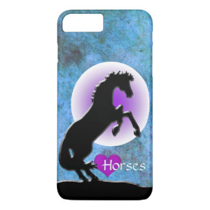 Funda Para iPhone 8 Plus/7 Plus Caballos cardíacos V (azul/verde)