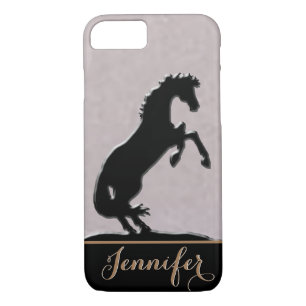 Funda Para iPhone 8/7 Caballos cardíacos V (malva plateada)