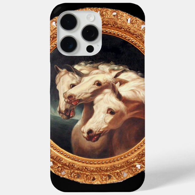 Funda De Case-Mate Para iPhone Caballos cariotas del faraón en negro (Reverso )