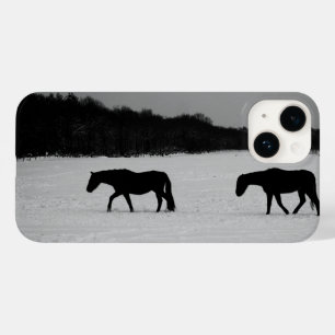 Funda Para iPhone 14 De Case-Mate Caballos Con Hiphcnm De Nieve