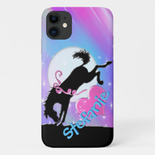 Funda Para iPhone 11 Caballos de Corazón VII (Niebla colorida)