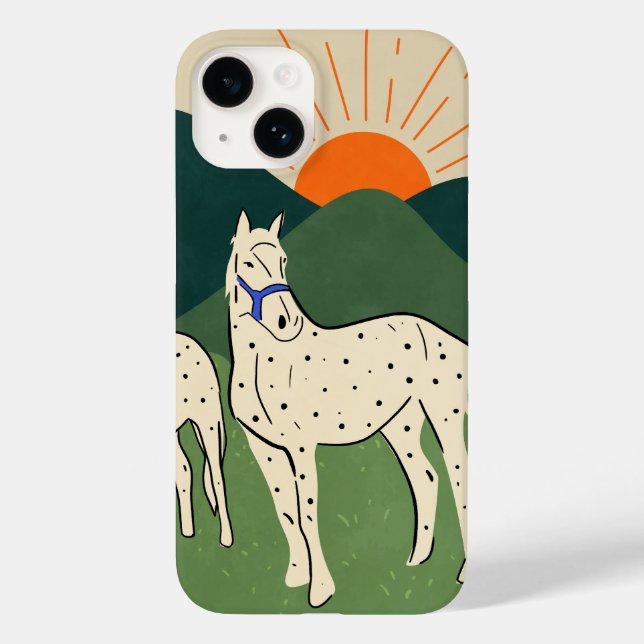 Funda De Case-Mate Para iPhone Caballos de la región montañosa (Reverso )