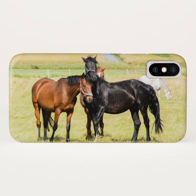 Funda De Case-Mate Para iPhone Caballos en el pasto 003 (Reverso (horizontal))