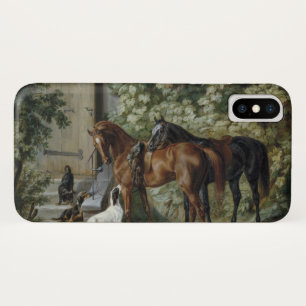 Funda Para iPhone X Caballos en el Porch (por Albrecht Adam)