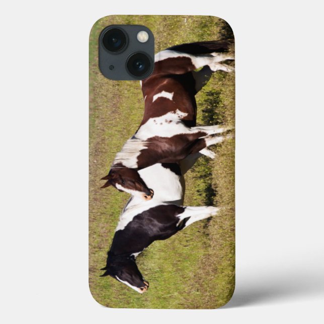 Funda De Case-Mate Para iPhone Caballos en la ladera (Reverso)
