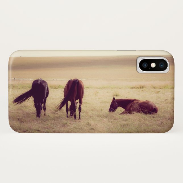 Funda De Case-Mate Para iPhone Caballos en pastos 002 (Reverso (horizontal))