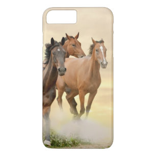 Funda Para iPhone 8 Plus/7 Plus Caballos en puesta del sol