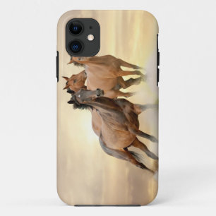 Funda Para iPhone 11 Caballos en puesta del sol