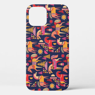 Funda Para iPhone 12 Caballos escandinavos: Diseño Decorativo y Seamles