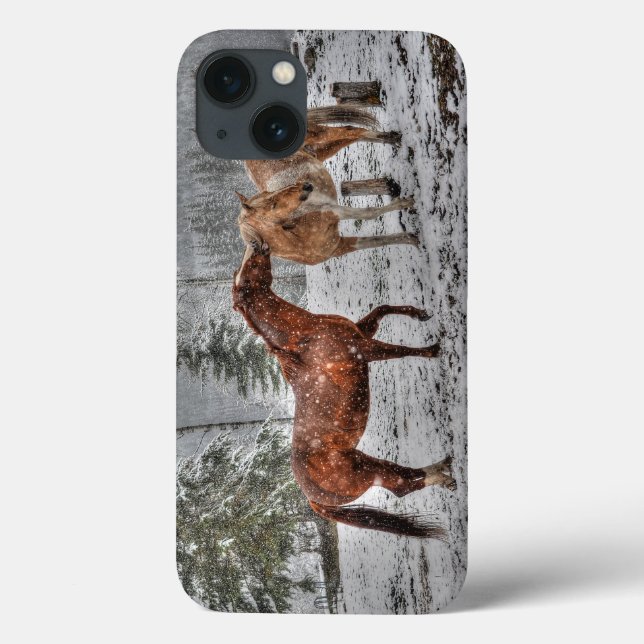 Funda De Case-Mate Para iPhone Caballos espirituales de la serie Nieve (Reverso)